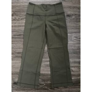 Lululemon Gather And Crow Crop Size 4 Green